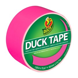 Duck Tape Colored Duct Tape, 1-7/8 Inches x 15 Yards, Neon Pink