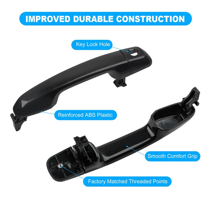 JDMON Black Exterior Door Handles Replacement for Lexus GX460 Toyota