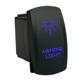 12V 20A / 24V 10A ON-Off Rocker Switch Awning Light 6B42B Universal fits Toyota Nissan Holden Mitsubishi Ford Amarok etc. Dual LED in Blue