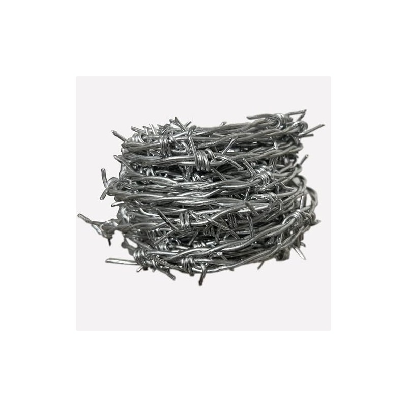 Enhanced 13Gauge Barbed Wire 4-Point,Barb Wire,50FT,High Zinc Content,3.5" Barb Spacing,Cattle