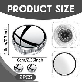 JUGUTA 2 Stück Toter Winkel Spiegel Auto, Auto Toter Winkelspiegel Abnehmbar, 360° Drehbarer Weitwinkel Einstellbare Wasserdichte, Hd Selbstklebend, Für Allzweckfahrzeuge, Lkws, Suvs, Hd-Glas-Sp