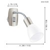 EGLO Steckdosenspot Dakar 3, Steckerleuchte, Steckdosenlampe aus Metall in Nickel-matt,