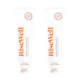 Risewell Remineralising Hydroxyapatite Natural Twin Pack Toothpaste - Fluoride, Paraben & SLS Free