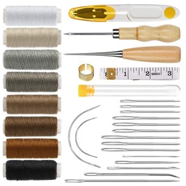 Leather Craft 29-Piece Set Leather Tool Set, Hand Sewing, Sewing Tools, Handmade DIY Needles, Handmade, Leather, Thread, Cord, Hand Sewing, The Tool Set