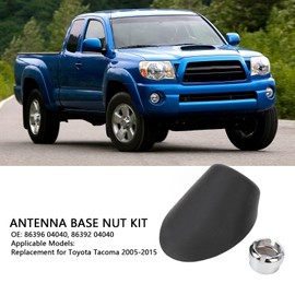 Antenna Nut Top, 86392 04040 Antenna Ornament Bezel and Antenna Base Mount Nut Kit, Adapter Cover Grommet Replacement for Tacoma 2005 to 2015