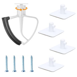 Tissting Flat Beater, 4 Pcs Stand Mixer Replacement for KitchenAid 5Qt-6Qt, Paddle Accessory Stand Mixer Attachments