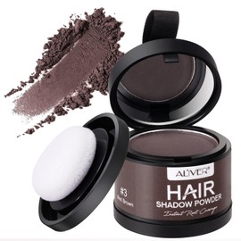 Scattered Hair Medium Brown, 4 g Roots Powder Hair Thickener Hair Concealer for Hair Thickening for Women and Men, Wind and Waterproof for Concealing Roots (Medium Brown)