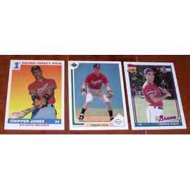 Lot of 3 1991 Chipper Jones Rookie Cards - Topps Upper Deck Score