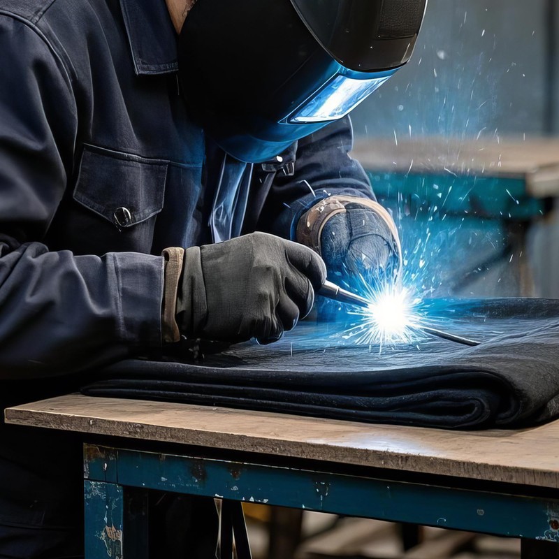 Carbon Felt Welding Blanket, Protective Blanket 1m x 1m Flame