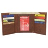 MARSHAL Real Leather Men's RFID Blocking Trifold Wallet with Outside