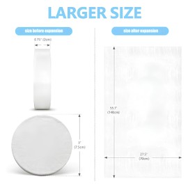 【10-PCS】 Extra-Large Disposable Compressed Bath Towels, Bath towel, Travel towel, Disposable Bath Towels for Travel, 70×140cm, Quick - Dry, Hygienic, Space-Saving for Camping, Hiking, Gym & Hotel Use