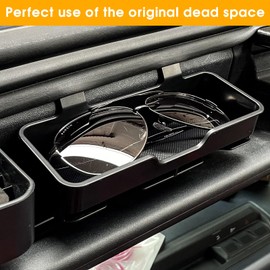 West-xingzhe Sunglass Holder Card Storage Box Sunglasses Glasses Holder Sunglasses Mount Sun Visor Organizer Interior Accessories for Ford Bronco 2021 2022 2023 2024 2 Door 4 Door