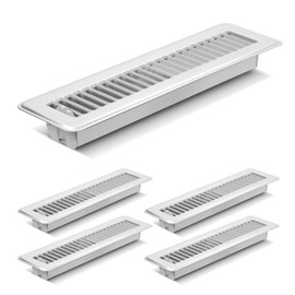 4Pcs Floor Vents Floor Registers 2x12 Inch, Heavy Duty Metal Hot Air Vent Covers 2x12 Inch with Rust-Proof Finish for Home Heater Floor Vent Grilles and Vents