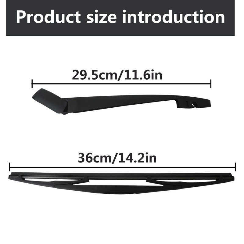 BUTITNOW Rear Windshield Blade & Arm Wiper For 2007-2020 Acura
