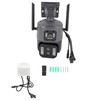 Smart Outdoor Camera 4MP Wireless Three Lens Remote Monitor Auto