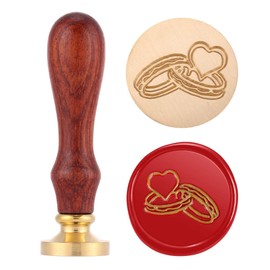 Mornajina Romantic Ring Wax Seal Stamp, Wedding Sealing Wax Stamp for Decorate Invitations, Cards, Envelopes, Wine Packages and Gift Ideas (Ring)
