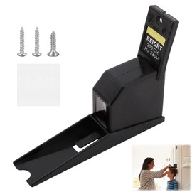 2m Wall-Mounted Retractable Height Meter, Compact Portable Growth Tracker with Wall Plate for Adults and Children, Easy-Read Body Measuring Tape for Home School and Hospital Use(Black)