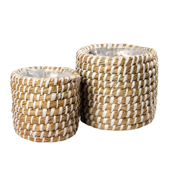 Gina Da Set of 2 baskets, Seagrass Planter, Plant Pot,