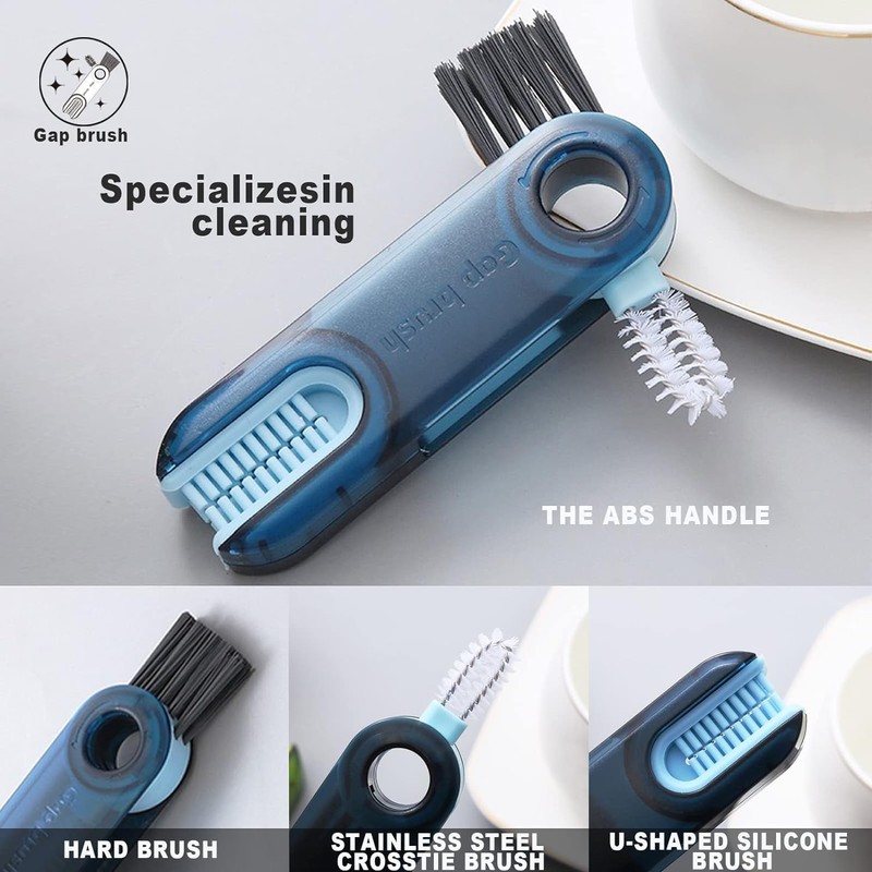 3 Pcs Cepillo para Botellas, Cepillo Limpiador de Tazas Multifuncional