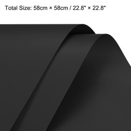 sourcing map Set of 20 Flower Wrapping Paper 22.8x22.8 Inch Waterproof Florists Wrapping Paper for Florist Bouquet Supplies, DIY Crafts, Gift/Gift Box Packaging Black