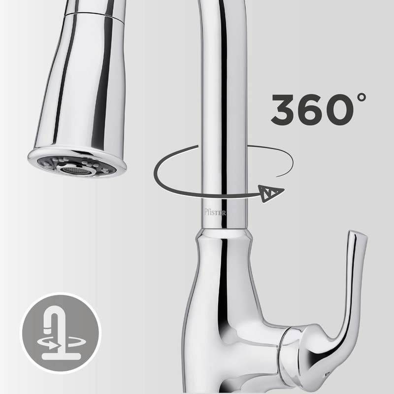 Pfister Rosslyn Kitchen Faucet with Pull Down Sprayer and Soap
