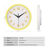 Topkey Silent Round Wall Clock Kitchen 9 Inch Modern style