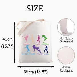 JXGZSO Funny Dancer Gift Dance Travel Tote Bag Dance Lover Gift Dancing Queen Shoulder Bag Dance Inspirational Gift, Dance Travel Tote Bag, Large