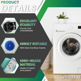 W11165546 W11096267 Washer Water Inlet Valve Replacement-Fit for May-tag Whirl-pool Ken-more Washing Machine -Replaces W10758828 W10839828 W11165546VP W11220230 33090105 by AMI PARTS