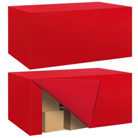 Ascoza 2 Pack Fitted Tablecloth for 6 Foot Rectangle Tables 72 x 30 Inch Red Table Covers Water Resistant Polyester Table Cloth for Wedding, Parties,Display, Trade Show (Red)