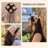 mtuihfo 3 Pieces Crochet Hair Bandana for Women, Boho Floral