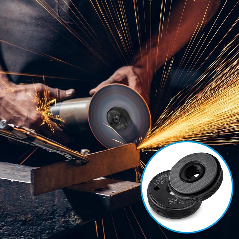 Pack of 2 Quick Release Nuts for Angle Grinder, Black