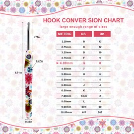 4mm Crochet Hook, Ergonomic Handle for Arthritic Hands, Soft Rubber Grip Extra Long  Knitting Needles for Beginners and Knitting Crocheting Yarn (4mm)