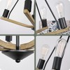 Kira Home Crawford 24.5" 5-Light Modern Farmhouse Chandelier, Black +