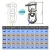 316 Stainless Steel 1/2"(M12) Eye x Jaw Swivel Anchor Swivel