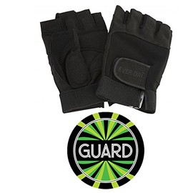 Ever-DRI Performance Gloves and Color Guard Decal Bundle (Large, Black)