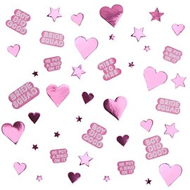 Neviti 776001 Bride Squad Hen Party Table Scatters Confetti, Pink, 5 x 5 x 0.1