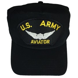 U.S. Army Aviator W/Wings HAT - Black - Veteran Owned Business