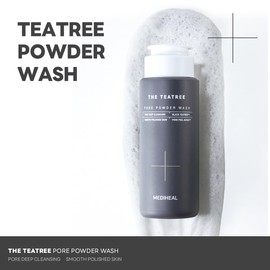 Mediheal Teatree Pore Powder Wash (1.76 oz) - Mild Pore Deep Cleanser with Gentle and Rich Salicylic Bubbles to Remove Blackhead