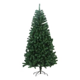 PLMUYY - Árbol De Navidad Artificial 2.10 M Verde 1500 Ramas Soporte De Metal Pino Navideño Frondoso Para Interior Navida Oración Reunión