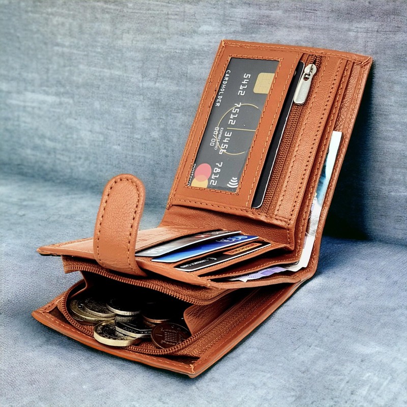 RAS WALLETS Mens RFID Blocking Soft Genuine Leather Bifold Wallet