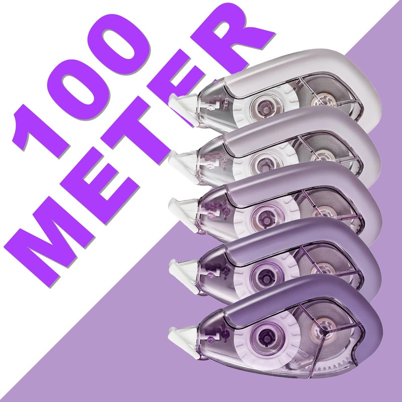 Jovanssen White Correction Tape, 5 Pack, 65.62 Feet Correction Tape