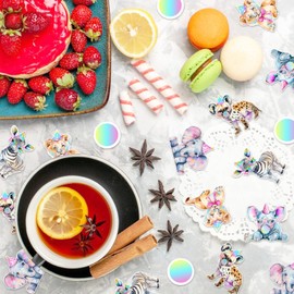 200Pcs Safari Confetti Jungle Animal Confetti Rainbow Animal Table Scatters Zoo Animal Table Decorations for Baby Shower Birthday Party Supplies