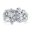 BERRICLE Rhodium Plated Sterling Silver Cubic Zirconia CZ Bubble Right
