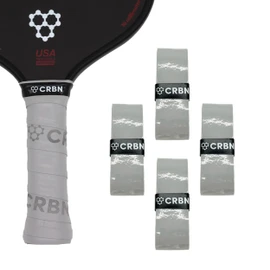 CRBN Drytec™ Overgrips - Pickleball Paddle Grip Tape - Absorbs Shock & Moisture - 4-Pack, White