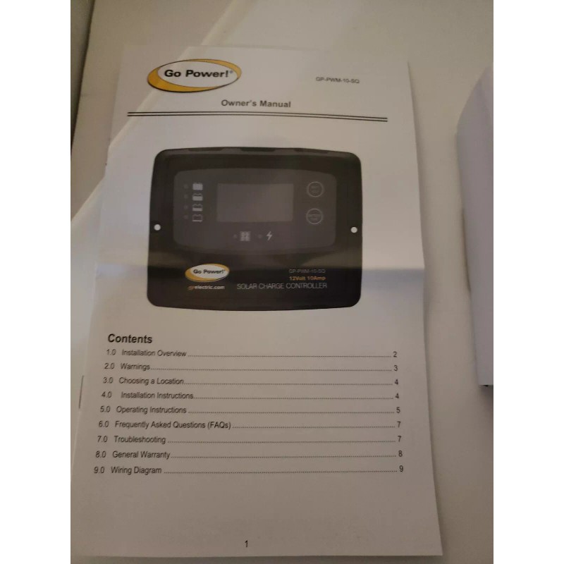 Go Power 10 amp PWM Solar Controller GP-PWM-10