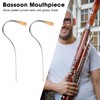 2PCS Bassoon Mouthpieces Silver Plated Curved Neck with Cork Joint