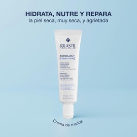 Rilastil Xerolact Crema De Manos 30 Ml Crema de manos nutritiva y reparadora con 20% de Manteca de Karité. Hidrata, nutre y repara la piel