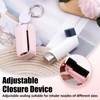 SHFGYG PU Leather Asthma Inhaler Holder Keychain Retractable Clip, Portable