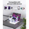 SooPii Premium 6-Port USB Charging Station Organizer for Multiple Devices,