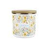 Purely Home Floral Daisies Teaspoon Canister - White Metal Enamel